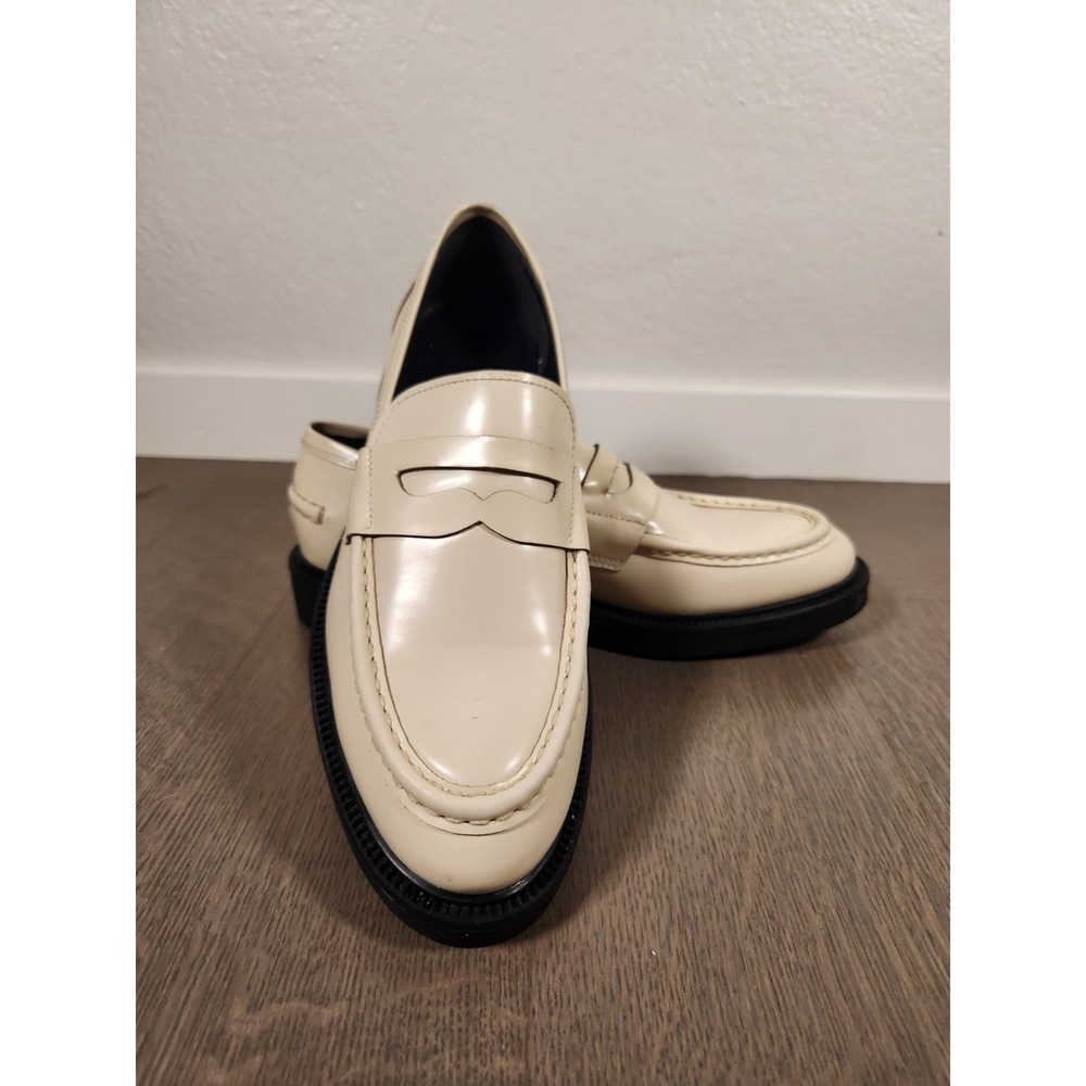 New $175 Vagabond Alex W Leather Loafers Classic Women's 10 White Cream